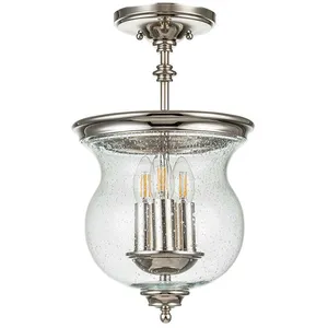 FEISS Elstead pickering lane plafonnier suspendu à 3 lanternes, nickel poliVendu parluminaire