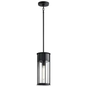 KICHLER Elstead camillo suspension extérieure 1 lumière texturée noir ip44 pas cher