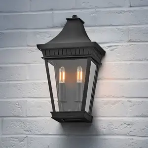 Comparateur de prix : Applique Murale extérieure Aluminium, Verre Transparent Noir intense