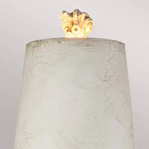Comparateur de prix : FLAMBEAU Lampe de table blanc cassé et noir avec abat-jour blanc H:99