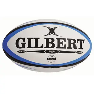 Comparateur de prix : GILBERT Ballon de rugby Match Omega T4 - Bleu roi et noir