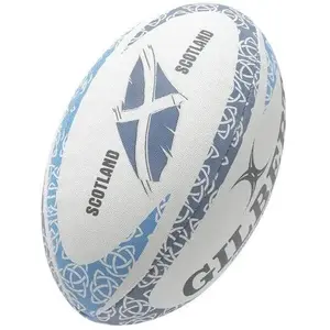 Gilbert Flower of Ecosse (taille 5) - Ballon de rugby blanc T5