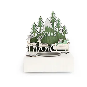 Comparateur de prix : Heart Of The Home - Photophore de Noël Forest Tradi - 1 Bougie