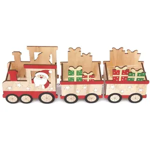 Comparateur de prix : Dfs for the heart of your home Décoration de Noël en bois Santa Train - Beige et rouge