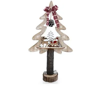 Comparateur de prix : HEART OF THE HOME Décoration de Noël en bois rustique Xmas Tradi - Marron TU