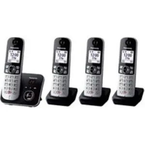Panasonic fixe KX-TG6864 Noir et argent pas cher