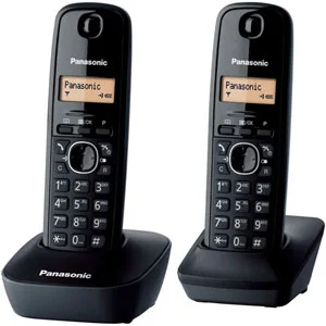 Panasonic KX-TG1612FRH Duo Téléphone Sans Fil Sans Répondeur Noir pas cher