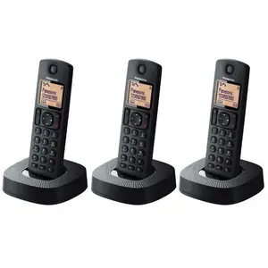 Comparateur de prix : Panasonic KXTGC313SPB Pack de trois téléphones fixes sans fil DECT