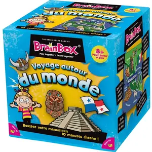 BrainBox Green Board Game Company Brain Box Voyage Autour Du Monde pas cher