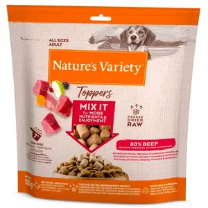Nature's Variety - Freezed Dried - Toppers pour Chiens avec du Boeuf - 120gVendu parzooplus