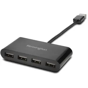 Rexel Concentrateur USB 2.0 - KENSINGTON - 4 ports - Noir - Alimenté par USB - Externe pas cher