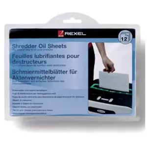 Pack de 12 feuilles prélubrifiées - destructeur de documents - Rexel pas cher