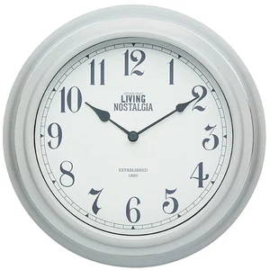 Kitchencraft Living Nostalgia Horloge Murale Analogique, Gris, 25,5 cm (10 Pouces)