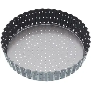 Comparateur de prix : Masterclass - Moule à quiche perforé noir - D.18 cm T.U