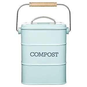 Kitchen Craft Living Nostalgia Poubelle À Compost En Acier Bleu Vintage 3 L 5942 pas cher