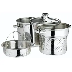 Comparateur de prix : KitchenCraft Casserole avec panier vapeur et passoire en acier inoxydable