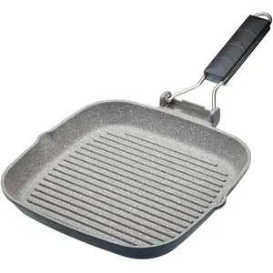 Masterclass - Poêle à Griller Antiadhésive grise - 46x26x3 cm T.U pas cher