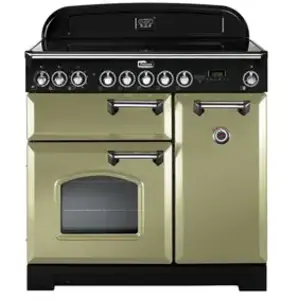 Piano de cuisson induction FALCON CLASSIC DELUXE 90 VERT OLIVE CHROME pas cher