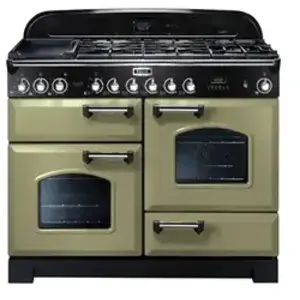 Piano de cuisson mixte FALCON CLASSIC DELUXE 110 VERT OLIVE CHROME pas cher