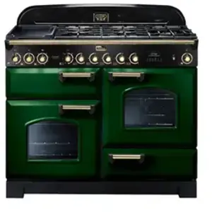 Piano de cuisson mixte FALCON CLASSIC DELUXE 110 VERT ANGLAIS LAITON pas cher