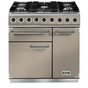 Comparateur de prix : Piano de cuisson gaz FALCON Semi Pro DELUXE 90 FAUVE NICKEL BROSSÉ