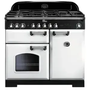 Piano de cuisson gaz FALCON CLASSIC DELUXE 100 BLANC CHROME pas cher