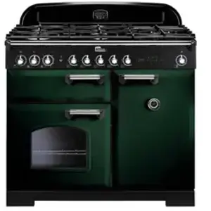 Piano de cuisson gaz FALCON CLASSIC DELUXE 100 VERT ANGLAIS CHROME pas cher