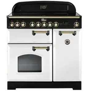 Piano de cuisson induction FALCON CLASSIC DELUXE 90 BLANC LAITON pas cher