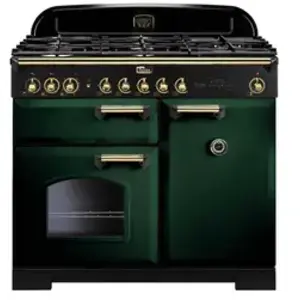 Piano de cuisson gaz FALCON CLASSIC DELUXE 100 VERT ANGLAIS LAITON pas cher