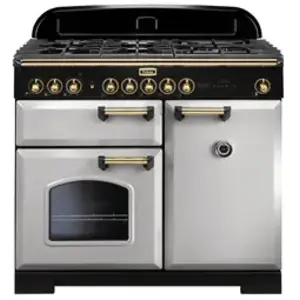 Piano de cuisson gaz FALCON CLASSIC DELUXE 100 GRIS PERLE LAITON pas cher