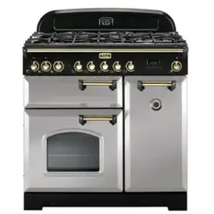 Piano de cuisson gaz FALCON CLASSIC DELUXE 90 GRIS PERLE LAITON pas cher