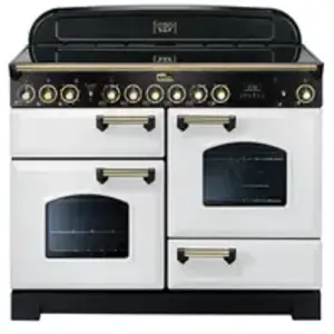 Piano de cuisson vitrocéramique FALCON CLASSIC DELUXE 110 BLANC LAITON pas cher