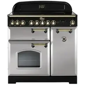 Piano de cuisson induction FALCON CLASSIC DELUXE 90 GRIS PERLE LAITON pas cher