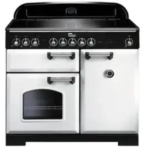 Piano de cuisson induction FALCON CLASSIC DELUXE 100 BLANC CHROME pas cher