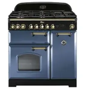 Piano de cuisson gaz FALCON CLASSIC DELUXE 90 ROCHE BLEUE LAITON pas cher