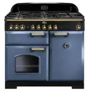 Piano de cuisson gaz FALCON CLASSIC DELUXE 100 ROCHE BLEUE LAITON pas cher