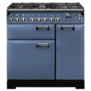 Piano de cuisson gaz FALCON DELUXE TAB GAZ 90 CM ROCHE BLEUE CHROME pas cher
