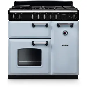 Falcon CL90DFPMSB/CM-E1 90 CM BLEU PASTEL CHROME pas cher