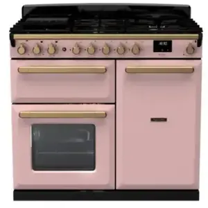 FALCON PIANO DE CUISSON ESTEL DELUXE TAB IND 90 CM ROSE PASTEL LAITON ANTIQUE pas cher