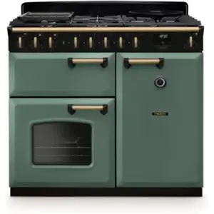 Comparateur de prix : Piano de cuisson gaz FALCON NGC TAB GAZ 100 CM VERT MINERAL LAITON A