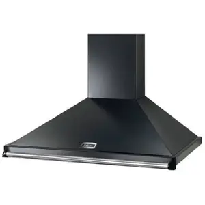 Hotte décorative murale FALCON 90 NOIR BAR+BADG CHROME pas cher