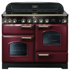 Piano de cuisson induction FALCON DELUX110 INDUC ROUGE/LAITON pas cher