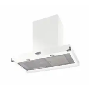 Hotte FALCON CONTEMPORAINE 1090 BLANC/NICKEL BROSSE - FHDCT1090WH/N pas cher