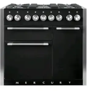 Comparateur de prix : Piano de cuisson gaz FALCON Semi Pro MERCURY 100 NOIR BRILLANT INOX