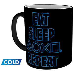 GB eye Eat,Sleep,Repeat-Heat Changing Tasse pas cher