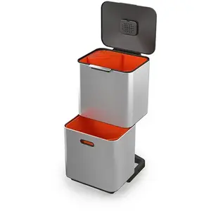 Comparateur de prix : Poubelle de tri sélectif Totem 60L Inox - Joseph Joseph - Gris - Inox