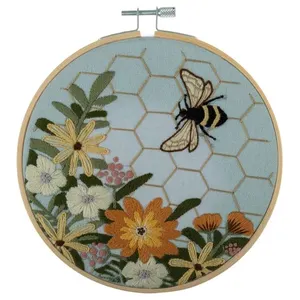 Kit de Broderie Bee avec Cercle en Bois de 15 cm - Trimits(...) - 50 B...