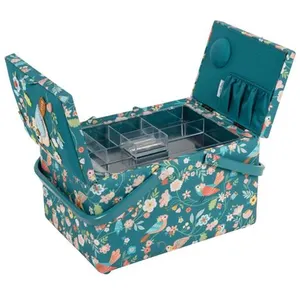 Boîte à couture double ouverture - motif oiseaux - Hobby Gift (21 x 30...