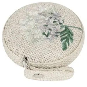 GENERIQUE Centimètre enrouleur brodé 100cm Hortensia - Hobby Gift(...) - Ecru