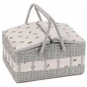 Panier à couture motif abeille - 26x35x19 cm - Distrifil Multicolore -...